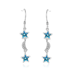 Liora Stellar Nocturne Drop Earrings  | S925 Silver | Liora Crystal