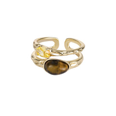Golden Gaze Ring | Sustainable Metal | Tiger's Eye