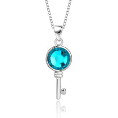 Liora Key Necklace | S925 Silver | Liora Crystal