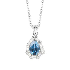 London Blue Topaz Teardrop Necklace | S925 Silver | Topaz