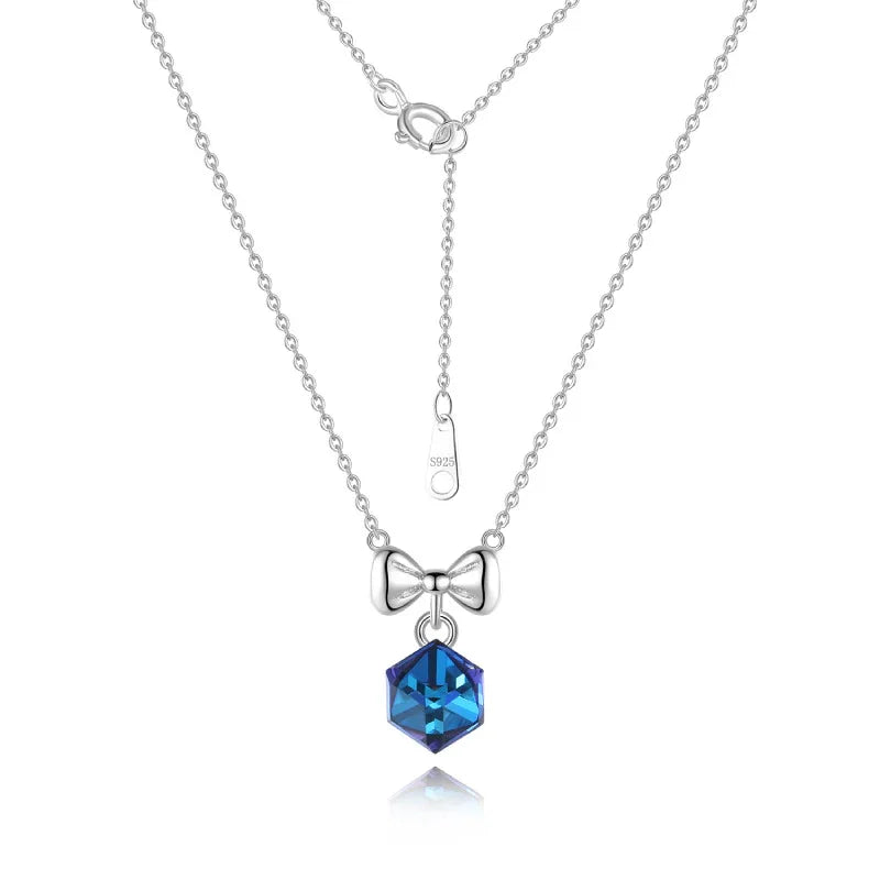 Midnight Ocean Bow Set | S925 Silver | Liora Crystal