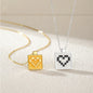 Pixel Heart Duo Pendant | S925 silver | Enamel
