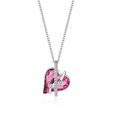 The OCEAN HEART Necklace  | S925 Silver | Liora Crystal