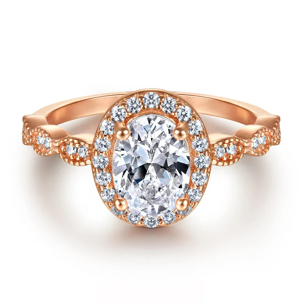 1.5ct Stellar Halo Ring | S925 Silver | Liora Gems