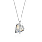 The OCEAN HEART Necklace  | S925 Silver | Liora Crystal