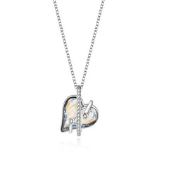 The OCEAN HEART Necklace  | S925 Silver | Liora Crystal