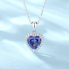 Frosted Heart Necklace | S925 Silver | Liora Gems