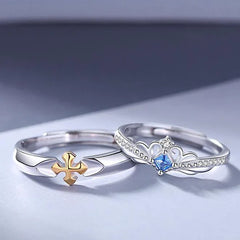 Blue Feather Crown and Oath of Golden Glow | S925 Silver | Liora Gem