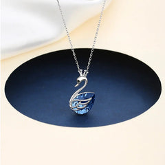Regal Swan Luster Necklace | S925 Silver | Liora Crystal