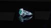 2ct Emerald Queen Ring  | S925 Silver | Liora Crystal