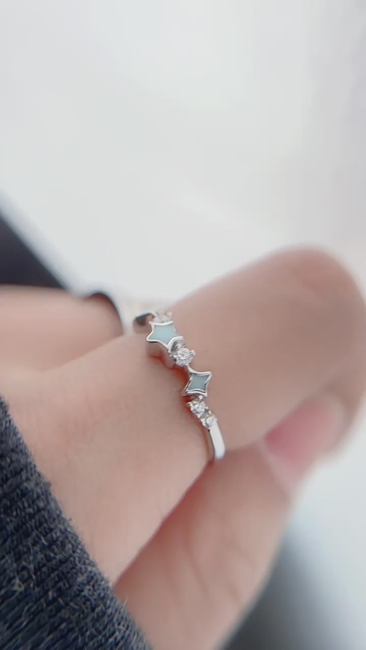 Stardust Echo Band and Luminous Star Band | S925 Silver | Luminous enamel