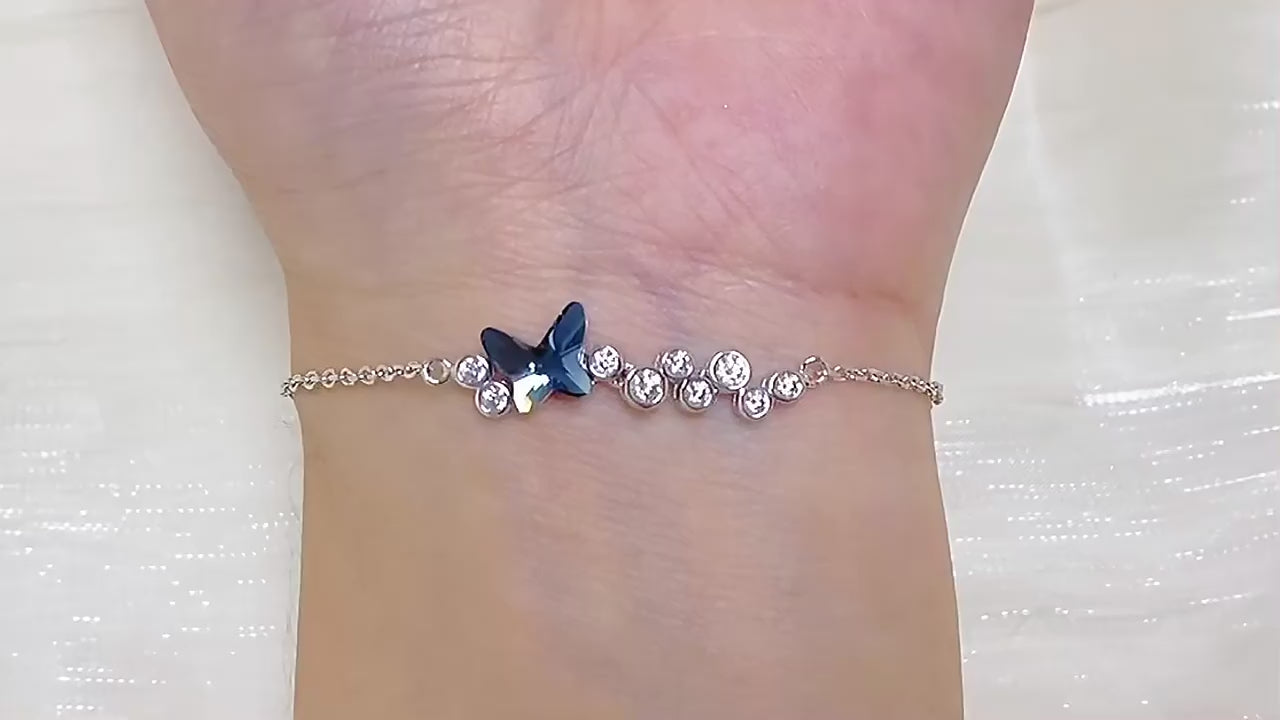 Starlight Butterfly Bracelet | S925 Silver | Liora Crystal