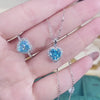 Frosted Heart Necklace | S925 Silver | Liora Gems